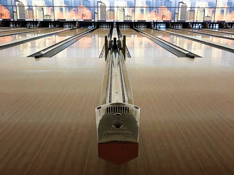 Ball return at Shatto 39 Lanes in Koreatown
