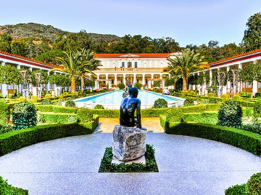 Getty Villa courtyard | Photo by Stephen Lee Carr, Flickr